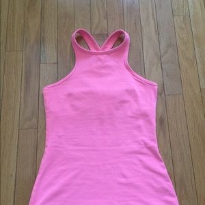 Beyond Yoga lock and keyhole top - in neon coral
